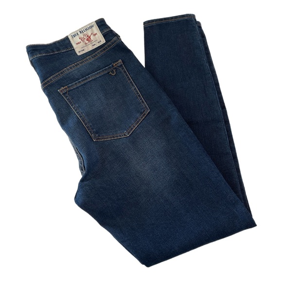 True Religion Denim - True Religion Halle High Rise Super Skinny Dark Wash Jeans 32